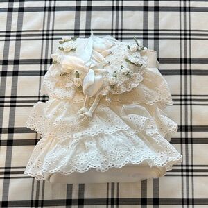 Sugar Thrillz Ruffled Eyelet Lace Floral Drawstring Mini Backpack